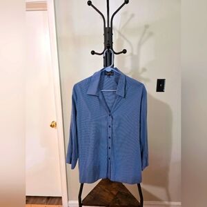 Elementz Blue Grey Pinstripe Button Down